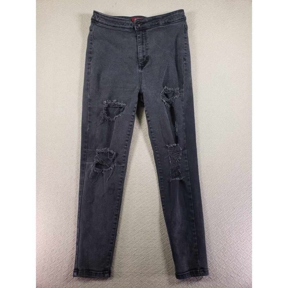 Guess Jeans Womens 32 Gray Denim Slim Fit Skinny Distressed Pockets Casual Wear‎